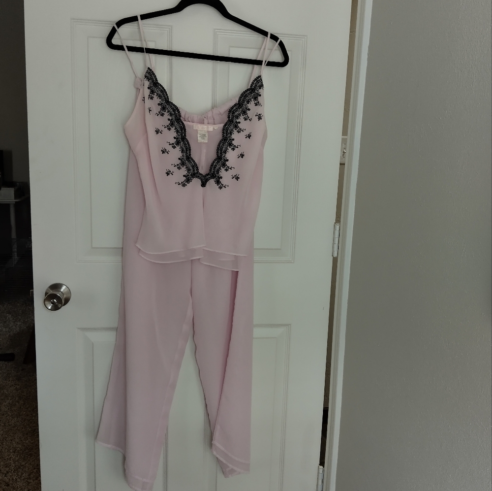 Cerie sheer pink pajama set